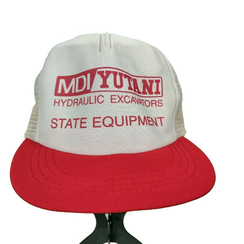 Vintage MDI Yutani Excavators Trucker Snapback Hat